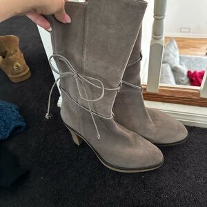 Johnston & Murphy Taupe Heeled Boots